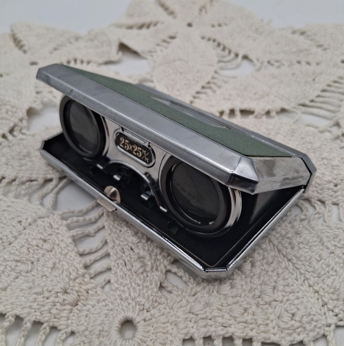 Vintage Eikow Sport Glass 2.5x Folding Opera Glasses Binoculars Made in Japan