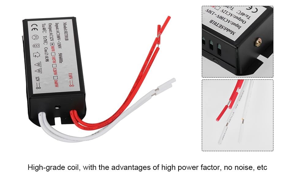 CNBTR Electronic Transformer 80 Watt Max Output 110 Volt Input / 12 Volt Out Put