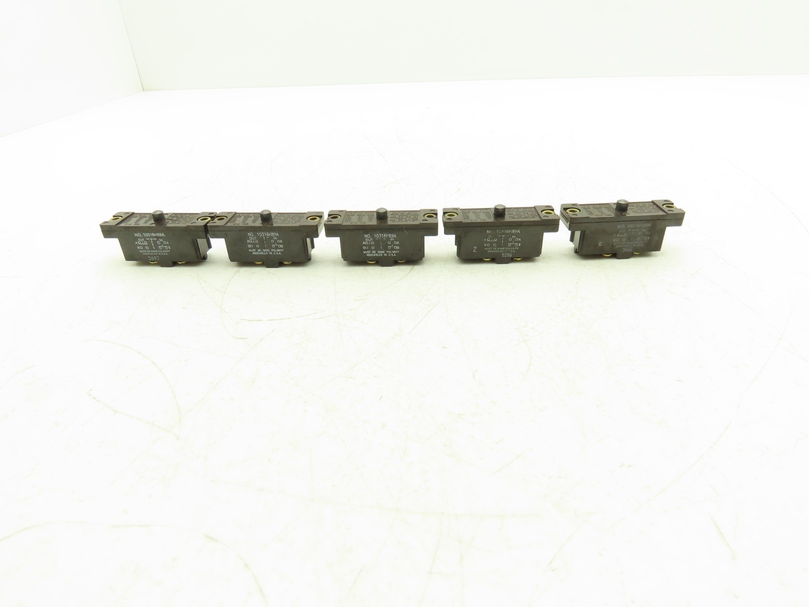 Cutler-Hammer 10316H89A Microswitch 1NO/1NC 20A 240VAC Lot of 5
