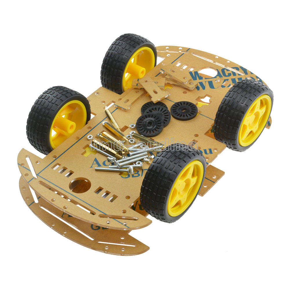 4WD 2WD Robot Smart Car Chassis Kits Speed Encoder 65x26mm Tire for Arduino NEW
