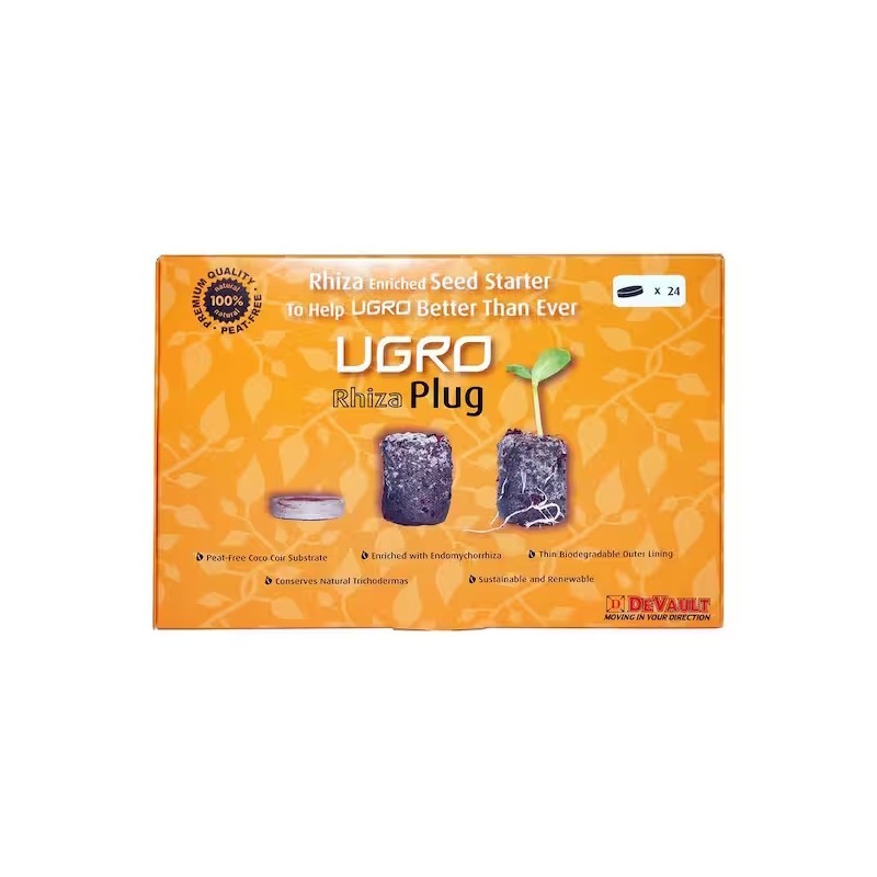 24 Pack Coconut Seed Plug with Devault Ugro Rhiza Enriched Seed Starter