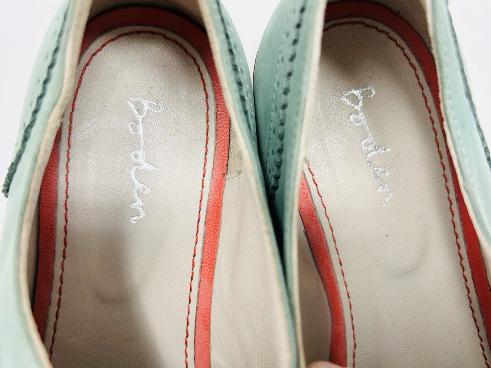 Boden Teal Suede Wingtip Oxfords Brogue Women's Size 41 EUR 9.5 -10 US.