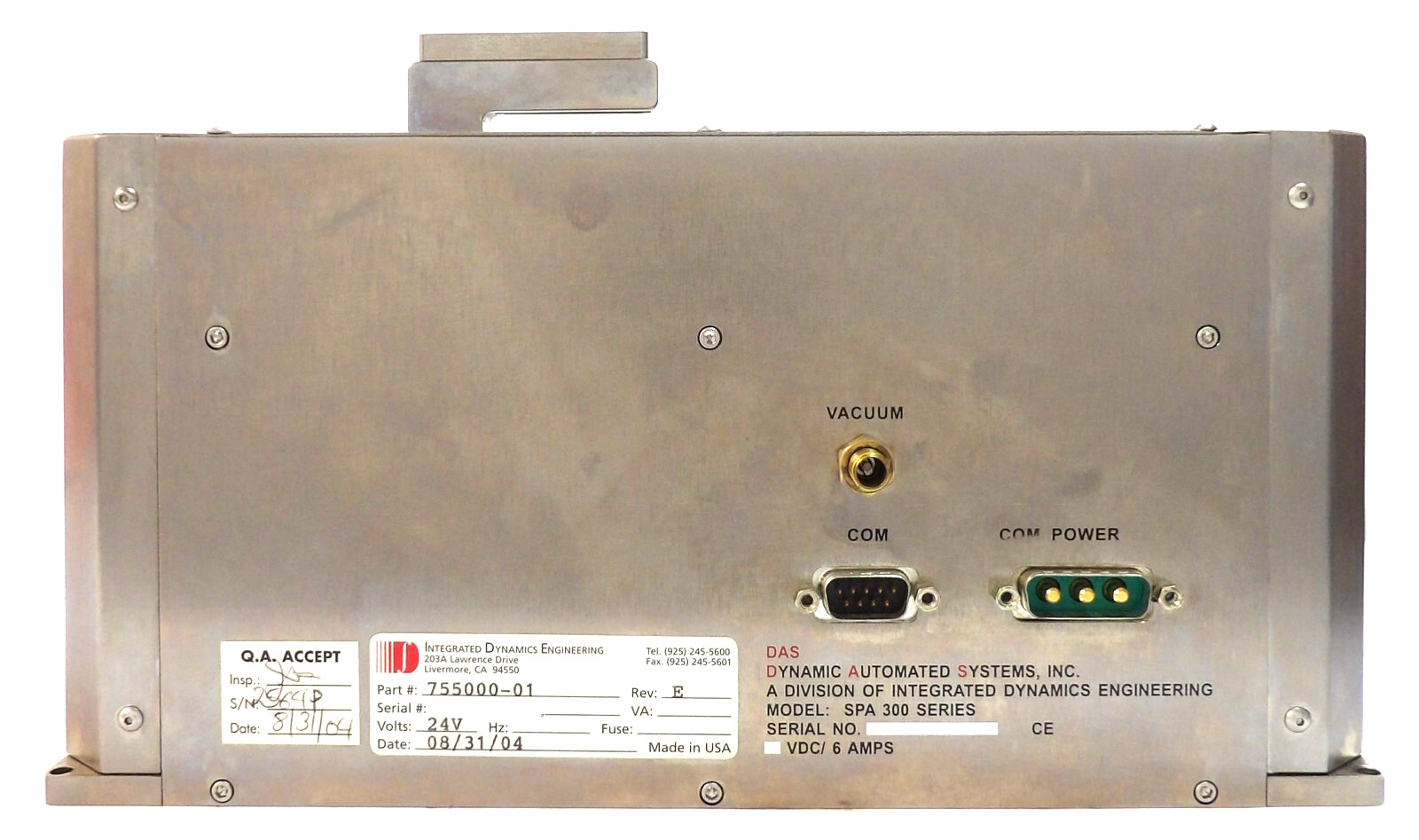 IDE Integrated Dynamics 755000-01 Wafer Prealigner Aligner SPA 300 DAS Working