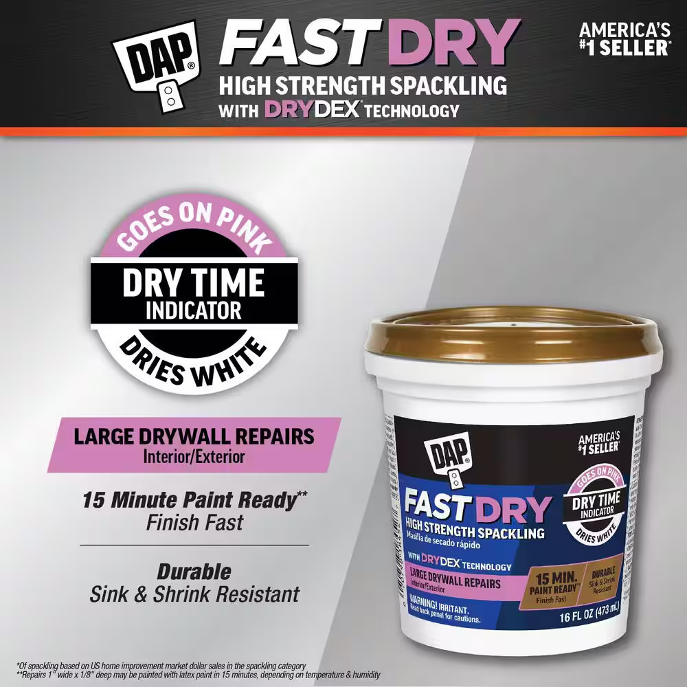 Fast Dry with Drydex 16 Oz. High Strength Interior/Exterior Spackling Paste