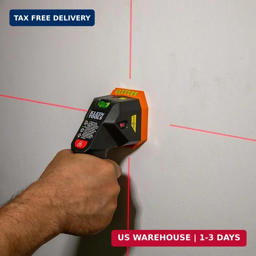 Klein Tools ESF150LL Electronic Stud Finder with Cross-Line Lasers, Bubble Level