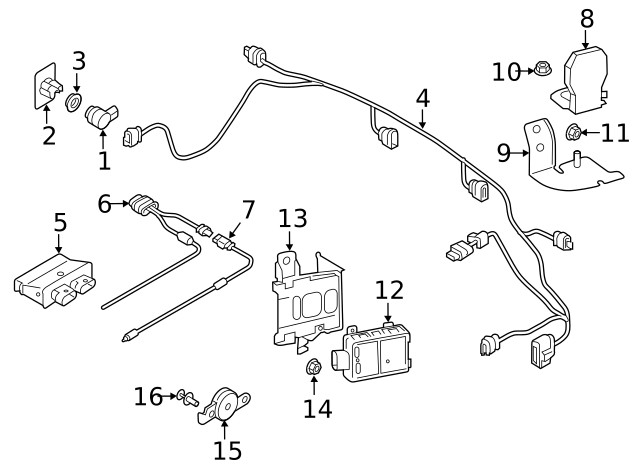Genuine Audi Blind Spot Detection System Warning Sensor Bracket 4K9-907-461-C