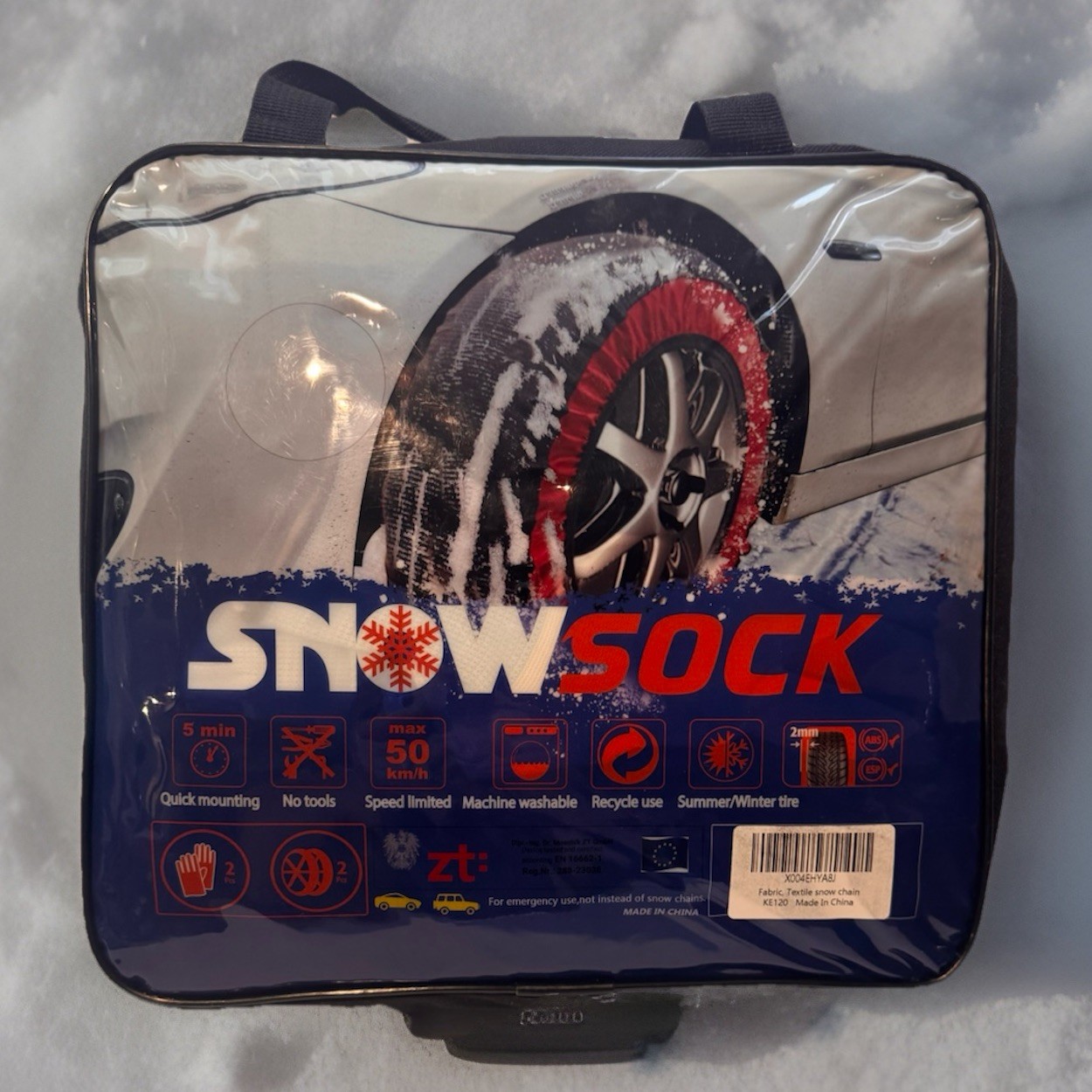 Fabric Textile Snow Chains Car Tire Snow Socks Emergency Winter Traction KE120
