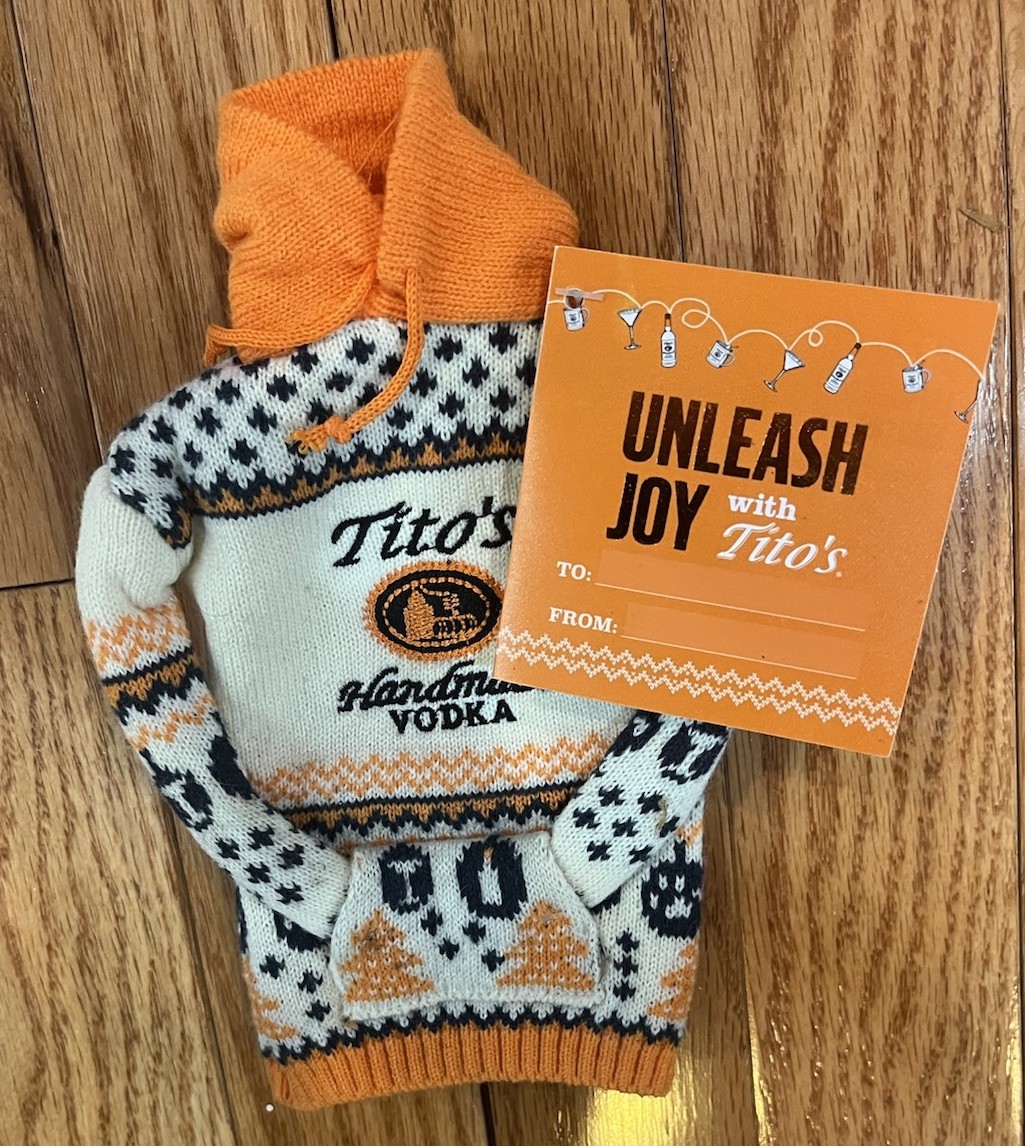 Titos Vodka Bottle sweater hoodie for dog lovers