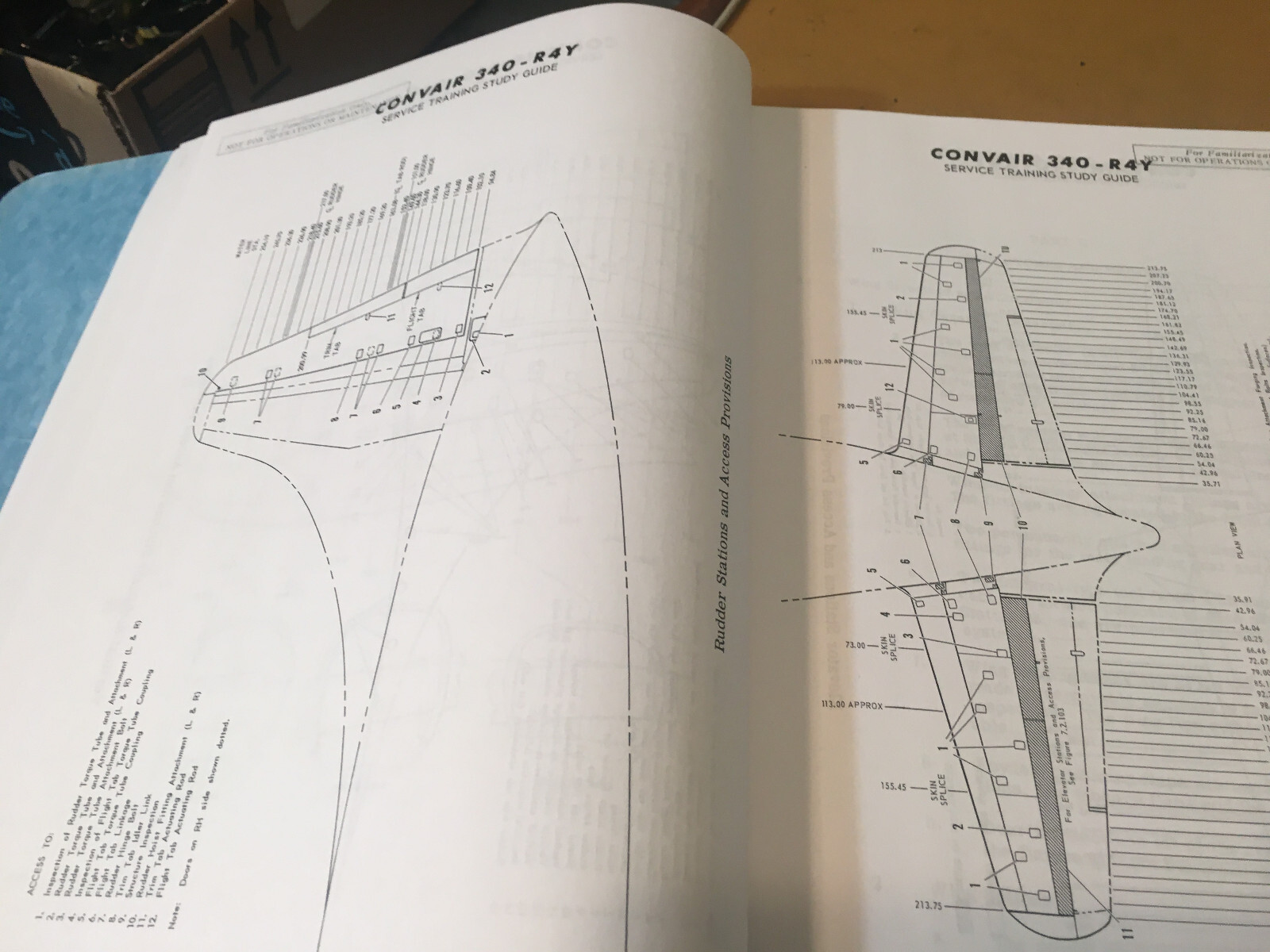 Convair 340-R4Y Service Training Study Guide Manual