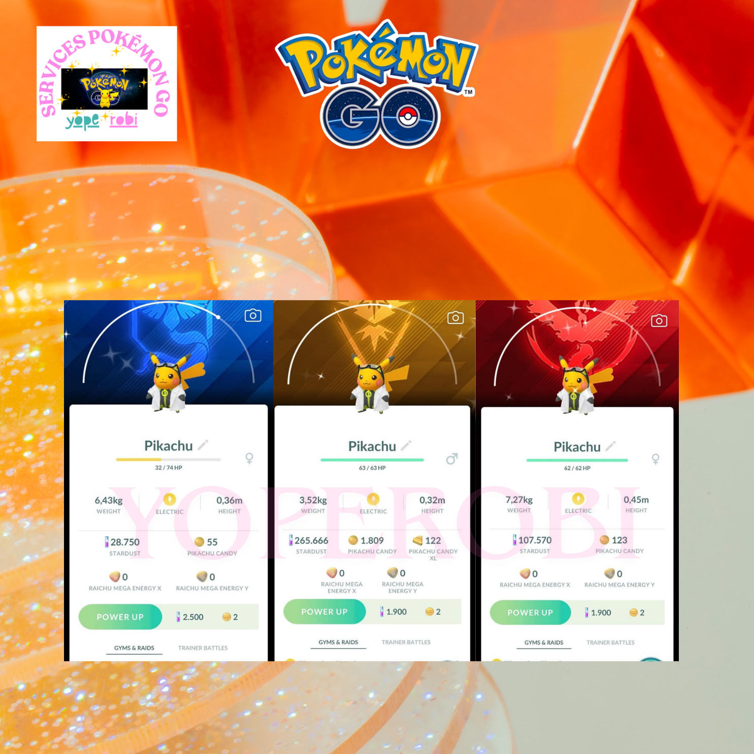 Pokémon go❀Shiny Pikachu Professor Willow's assistant Background❀Digital
