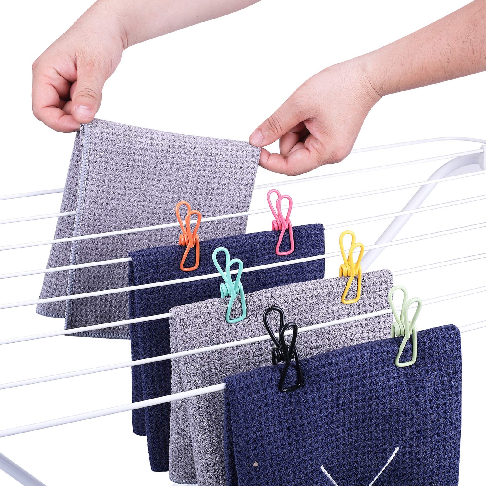 Riveda 30 Pack Assorted Chip Bag Clips Utility - PVC 2 2 inches, Multicolor