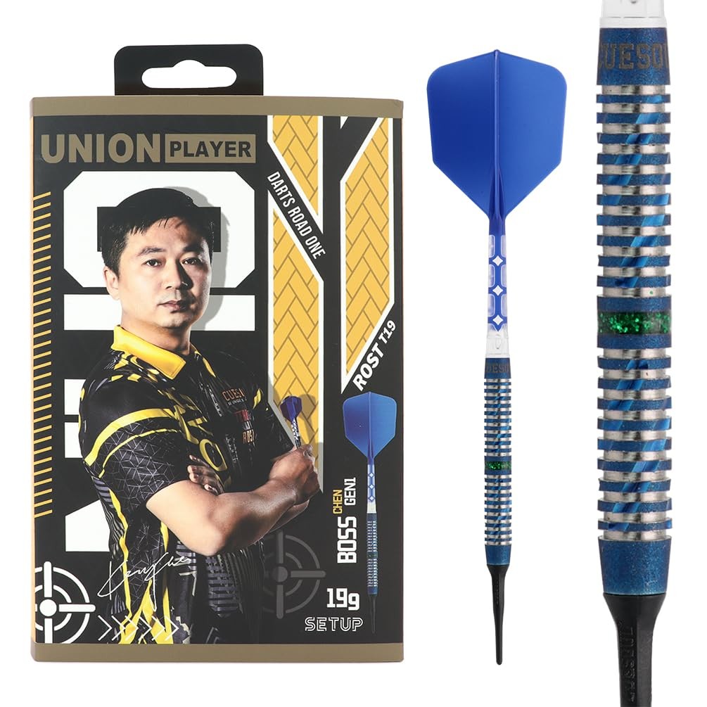 CUESOUL ‘Boss Chen 'First generation 19g 90% Tungsten Soft Tip Darts Set (CSDP-B