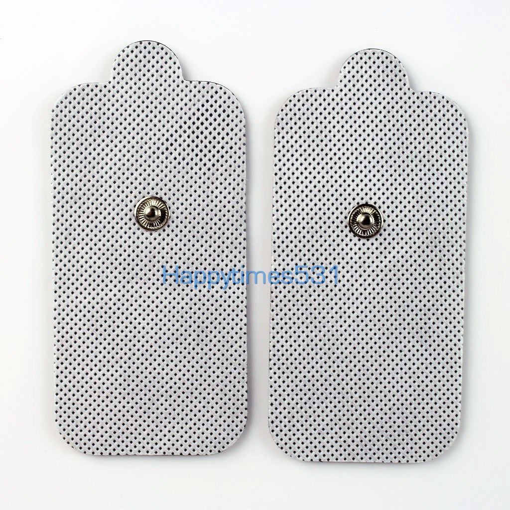 STICKY THICK LONG MASSAGE PADS ELECTRODES (8) FOR LOW MID OR UPPER BACK