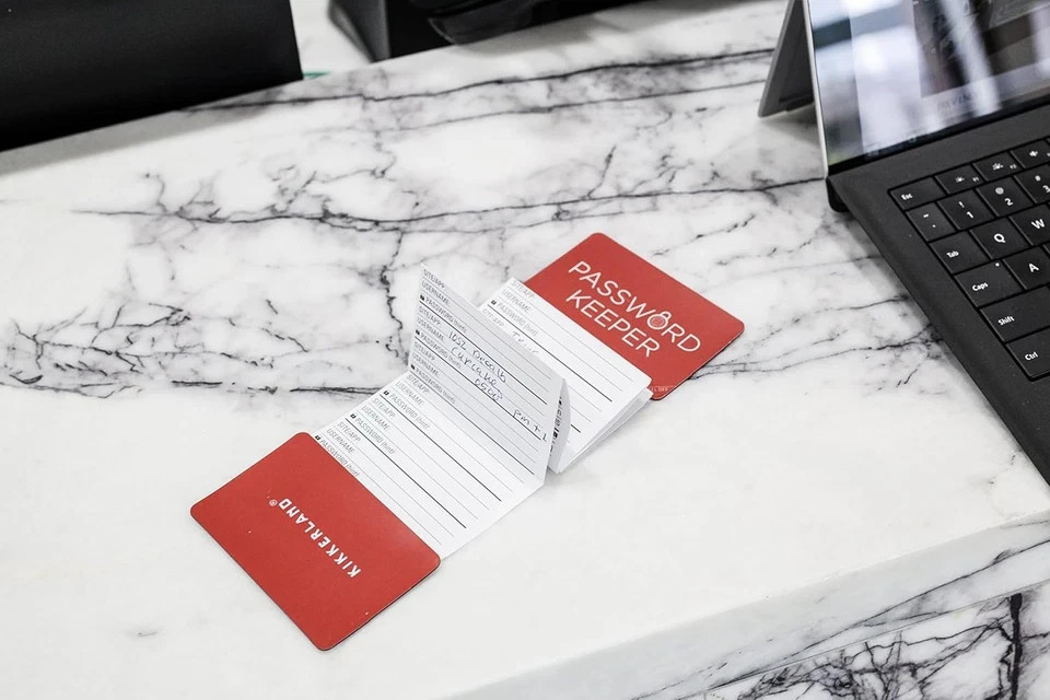 Password Keeper (Nb01),Red, Wallet Sized Folding Book
