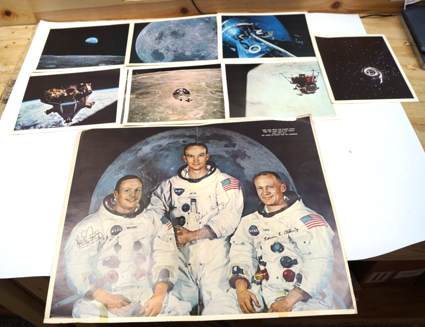 LOT (11) APOLLO Moon Landing Mission Photos 1969 Nasa Photo Poster 20x16 B332