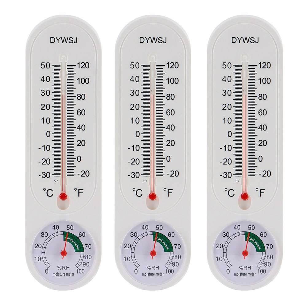 3X Indoor Outdoor Wall Thermometer Mount Garden Greenhouse Home Humidity Meter