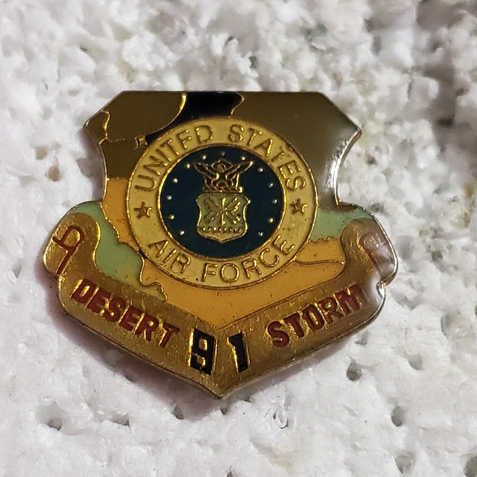 US Air Force Desert Storm 91 Lapel Pin Hat Tie Tac United States Iraq Kuwait