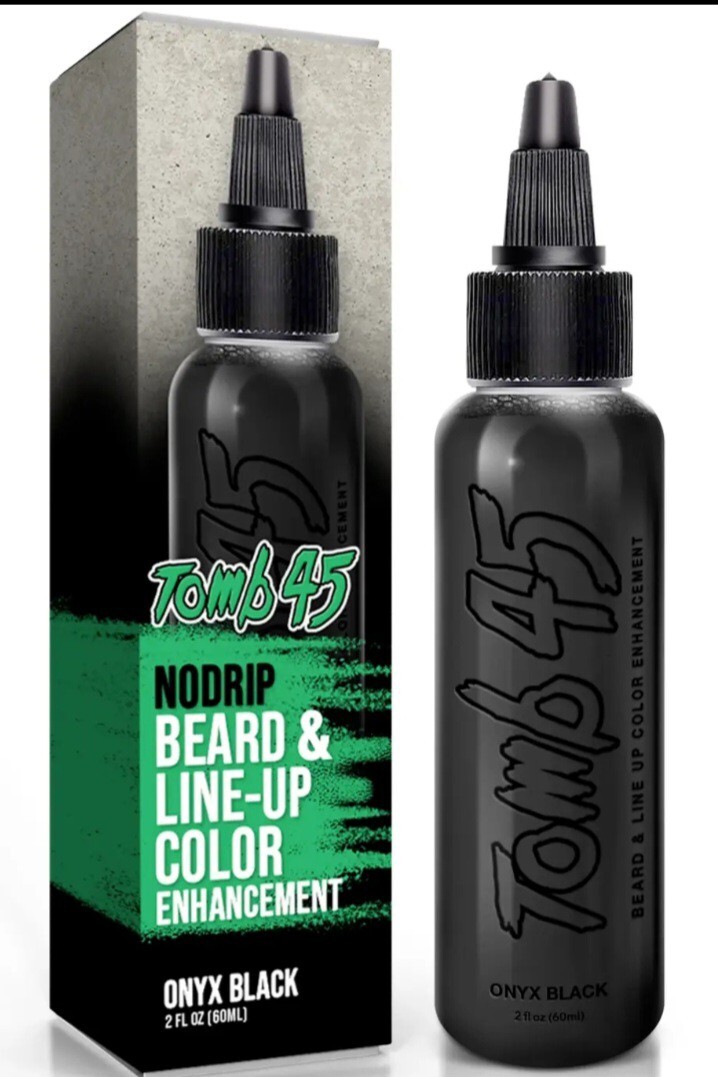 Tomb 45 Beard & Line-Up Color Enhancement ONYX BLACK 2oz / 60 ml - NEW