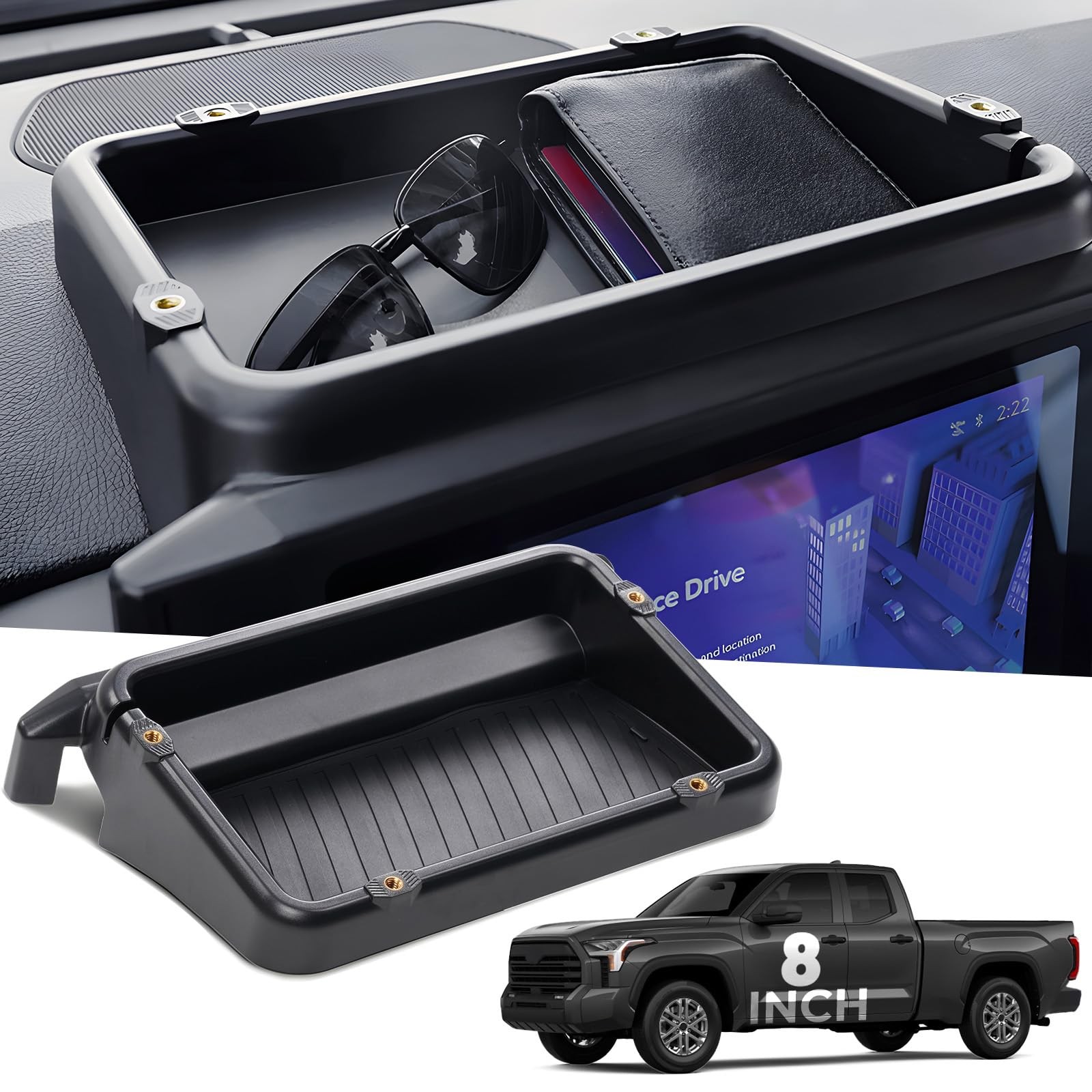 Dashboard Storage Tray Dash Organizer for Toyota Tacoma 2026 2025 2024 & 4Run...