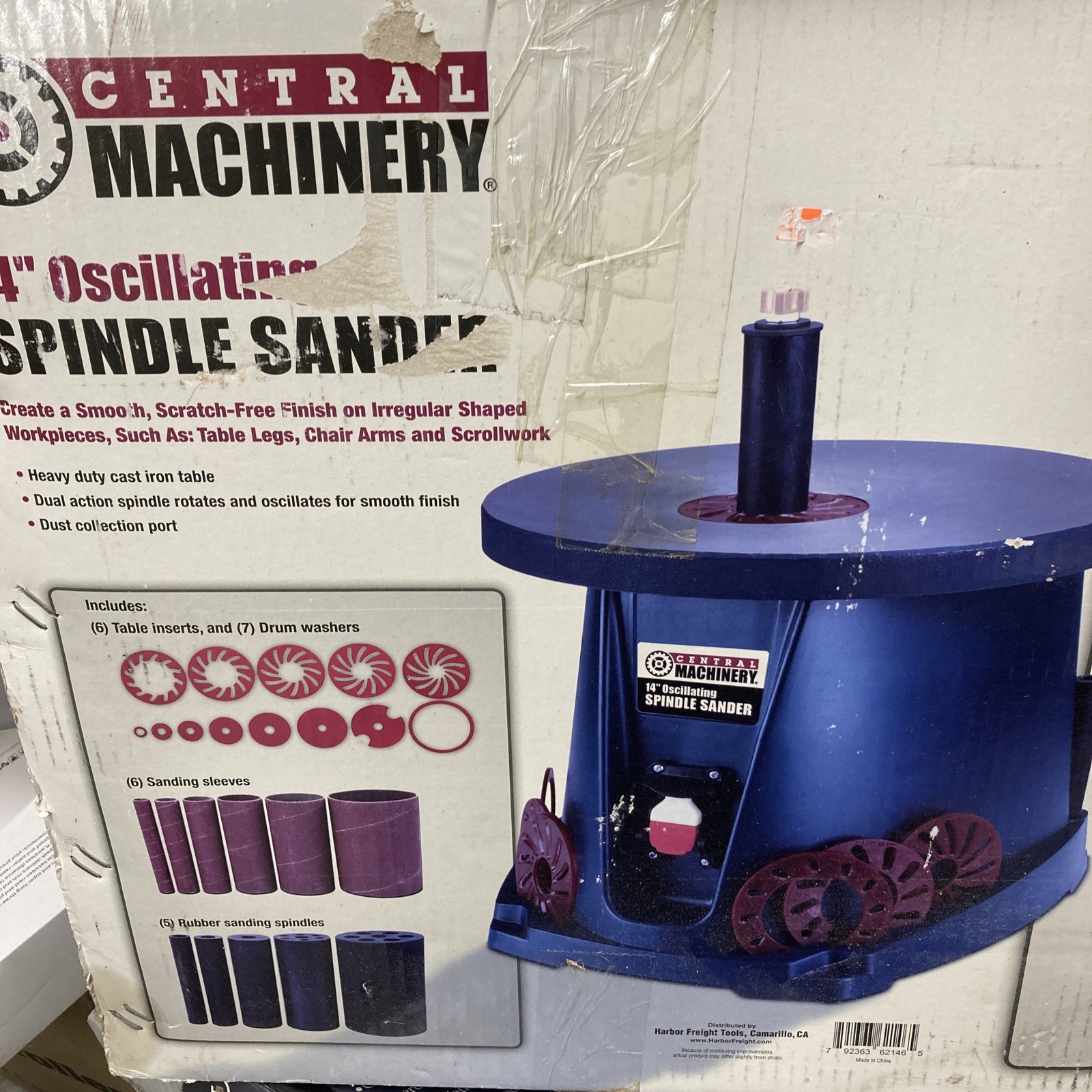 “ See Pictures “ central machinery 14” oscillating spindle "62146"