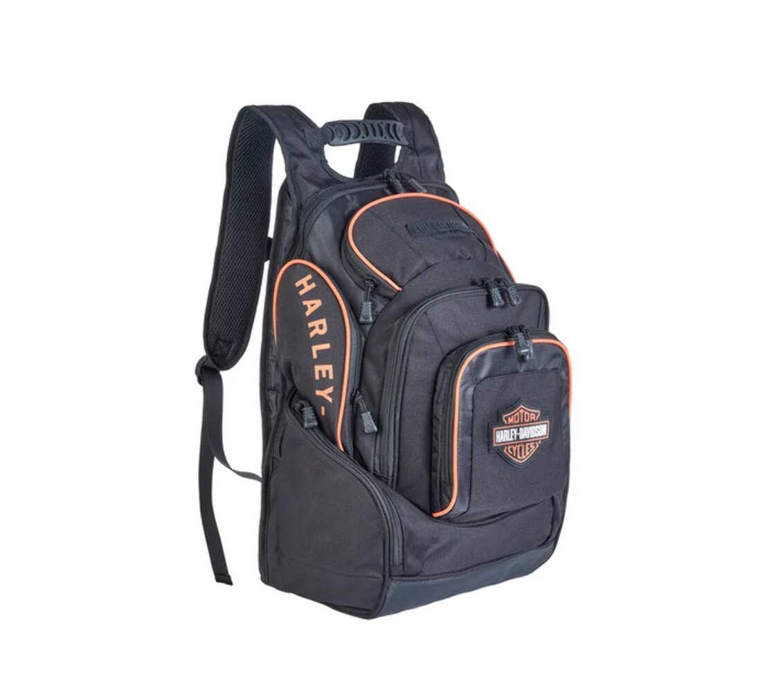 Harley-Davidson® Legend Backpack | Black with Orange