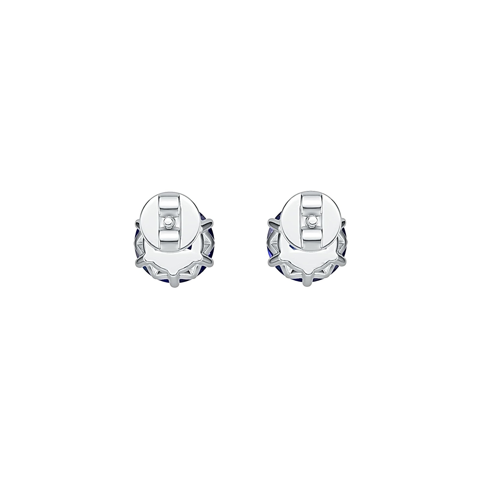Sterling Silver Semi Mount Earrings Setting Round RD 7x7mm Stud