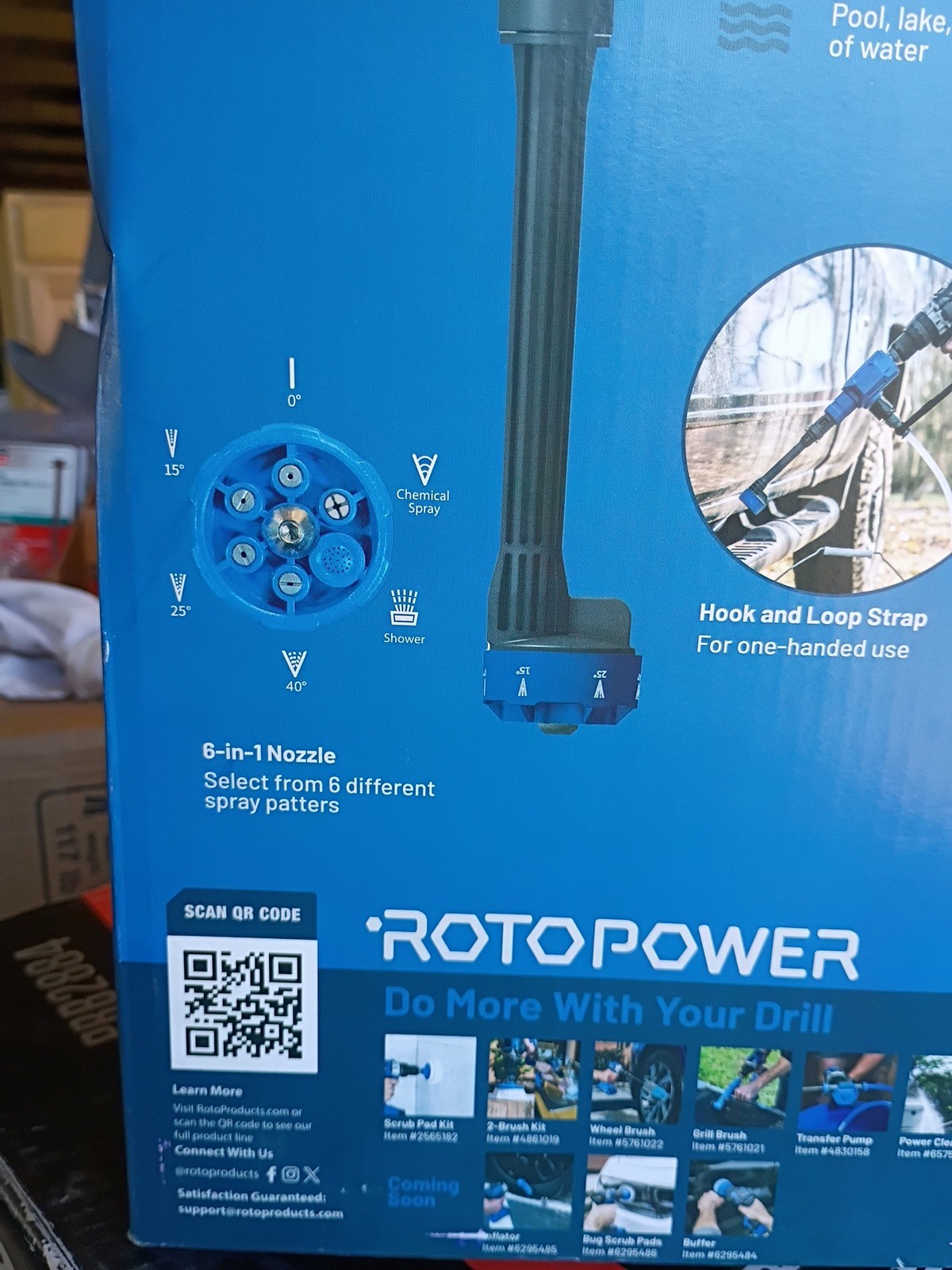 ROTOPOWER Power Cleaner Drill Attachment 600-PSI 1-GPM