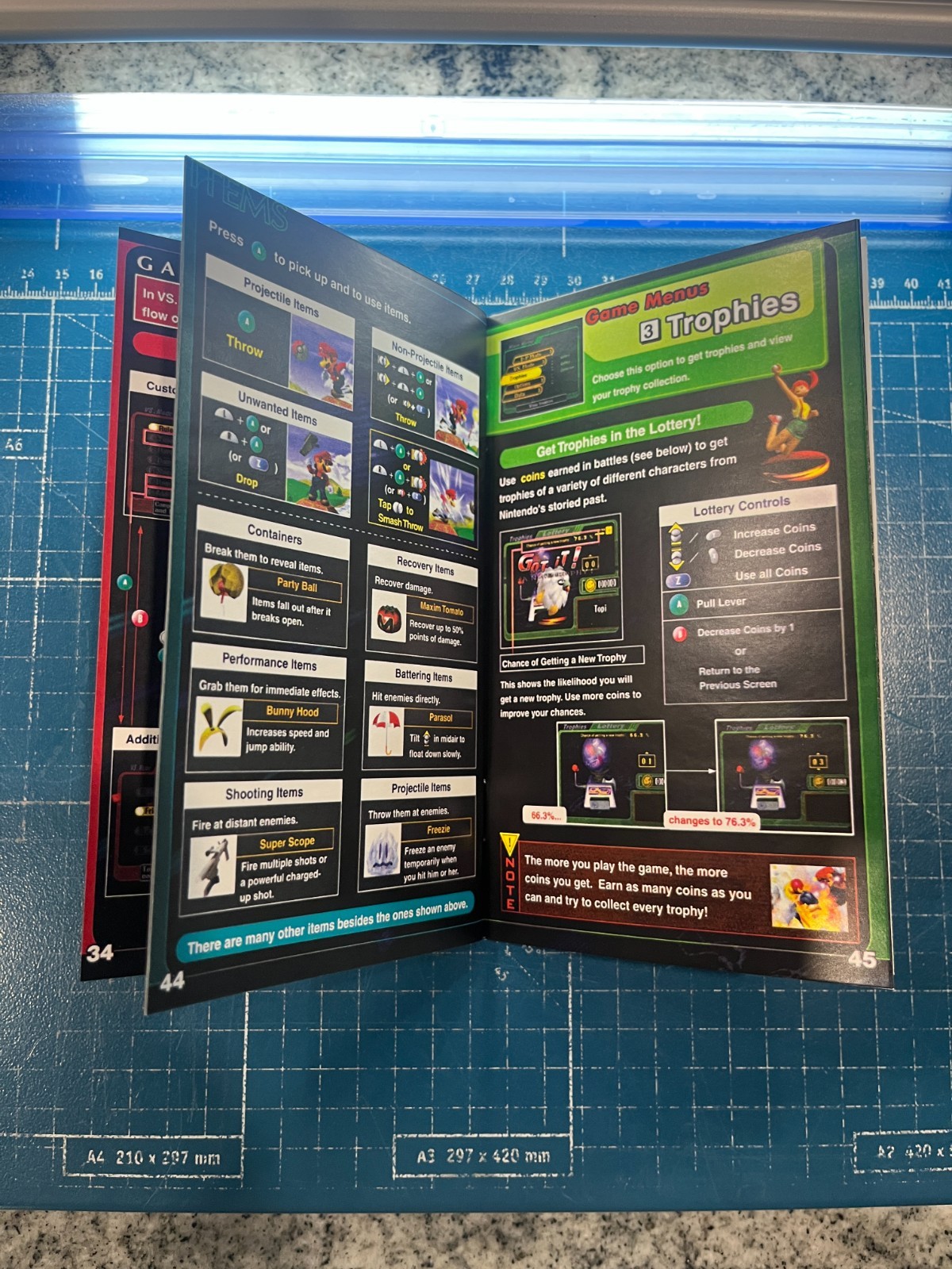 Replacement Manual for Super Smash Bros. Melee Game Cube Instruction Booklet
