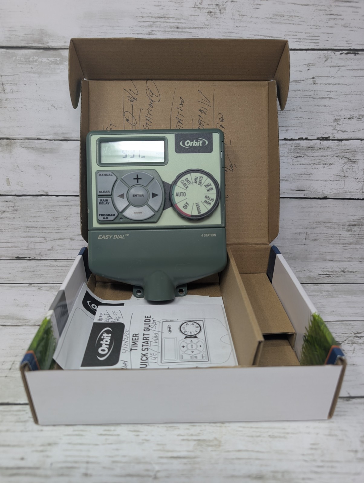 Orbit EASY DIAL 4 Station Sprinkler Timer 28964 Indoor Mount Easy-Set Logic