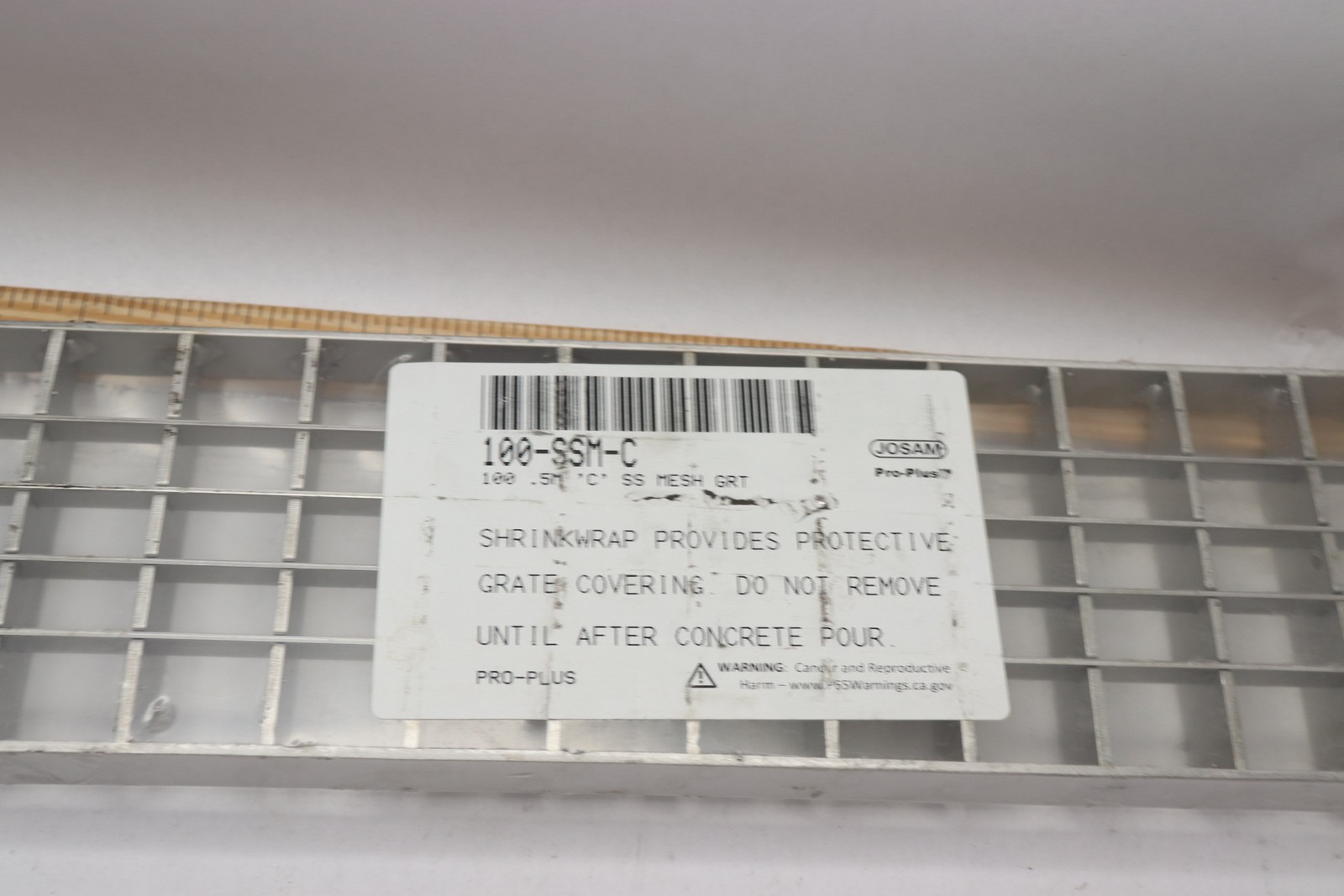 Josam Mesh Grate Class C Stainless Steel 1/2 meter x 4" Width 100-SSM-C