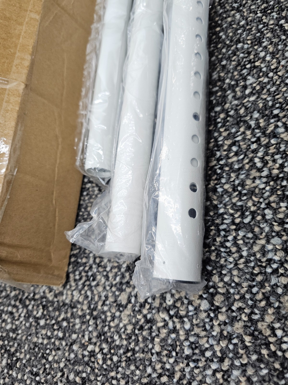 Sliding Door Security Bar Adjustable Locking Window Safety Bar Matte White