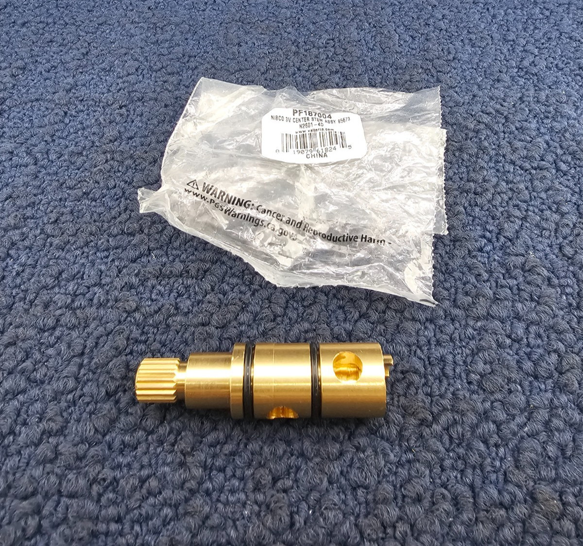 (QTY 2) Nibco PF187004: 3V Center Stem Assembly 85673 N2601-4D Brass