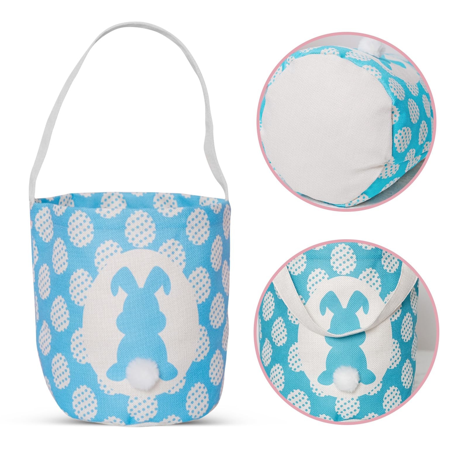 Paoicole 2 Pcs Easter Egg Baskets for Kids, Easter Eggs Hunt Basket for Kids ...