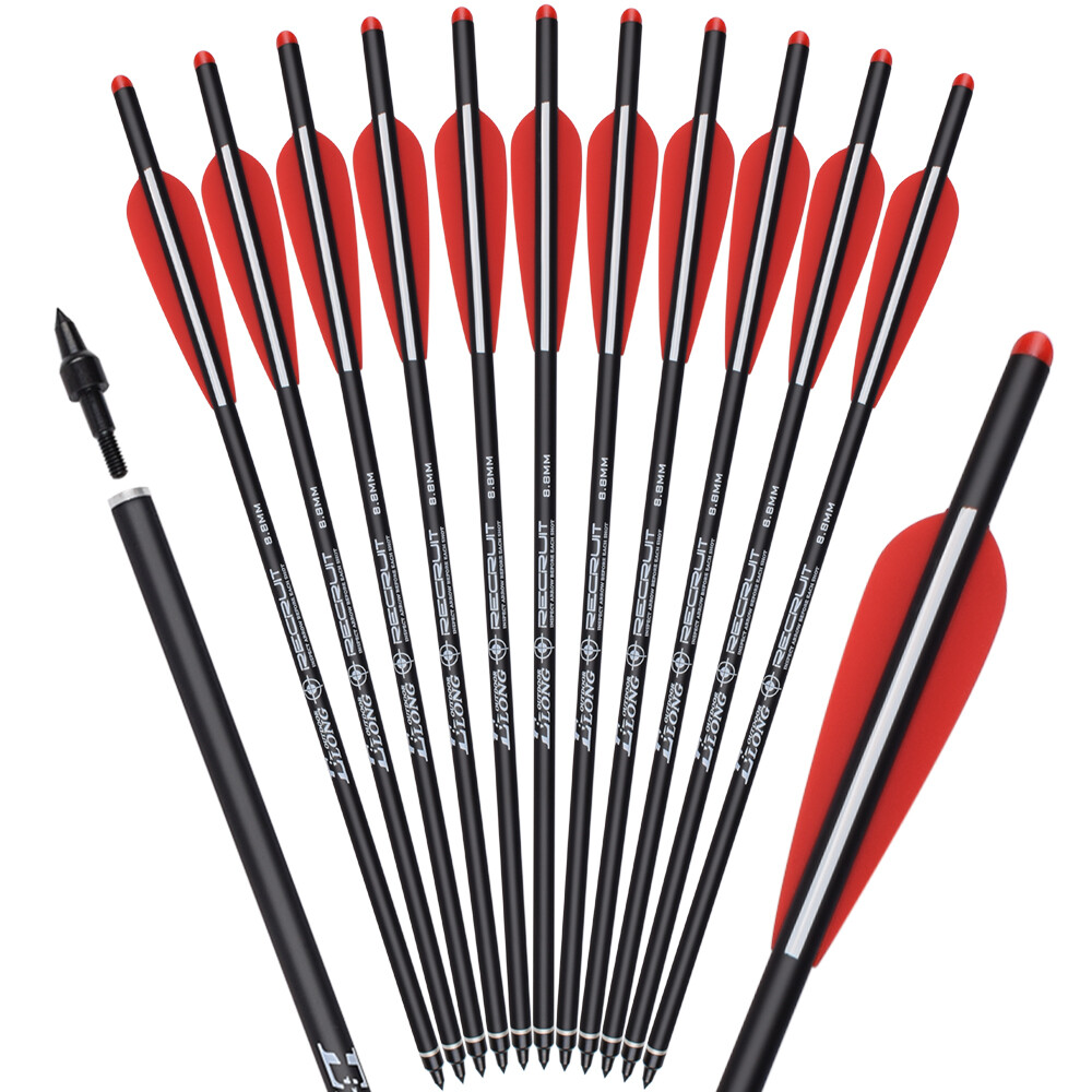 20/22'' Carbon Crossbow Bolts Archery Hunting Arrows Target Practice Hunting 12X