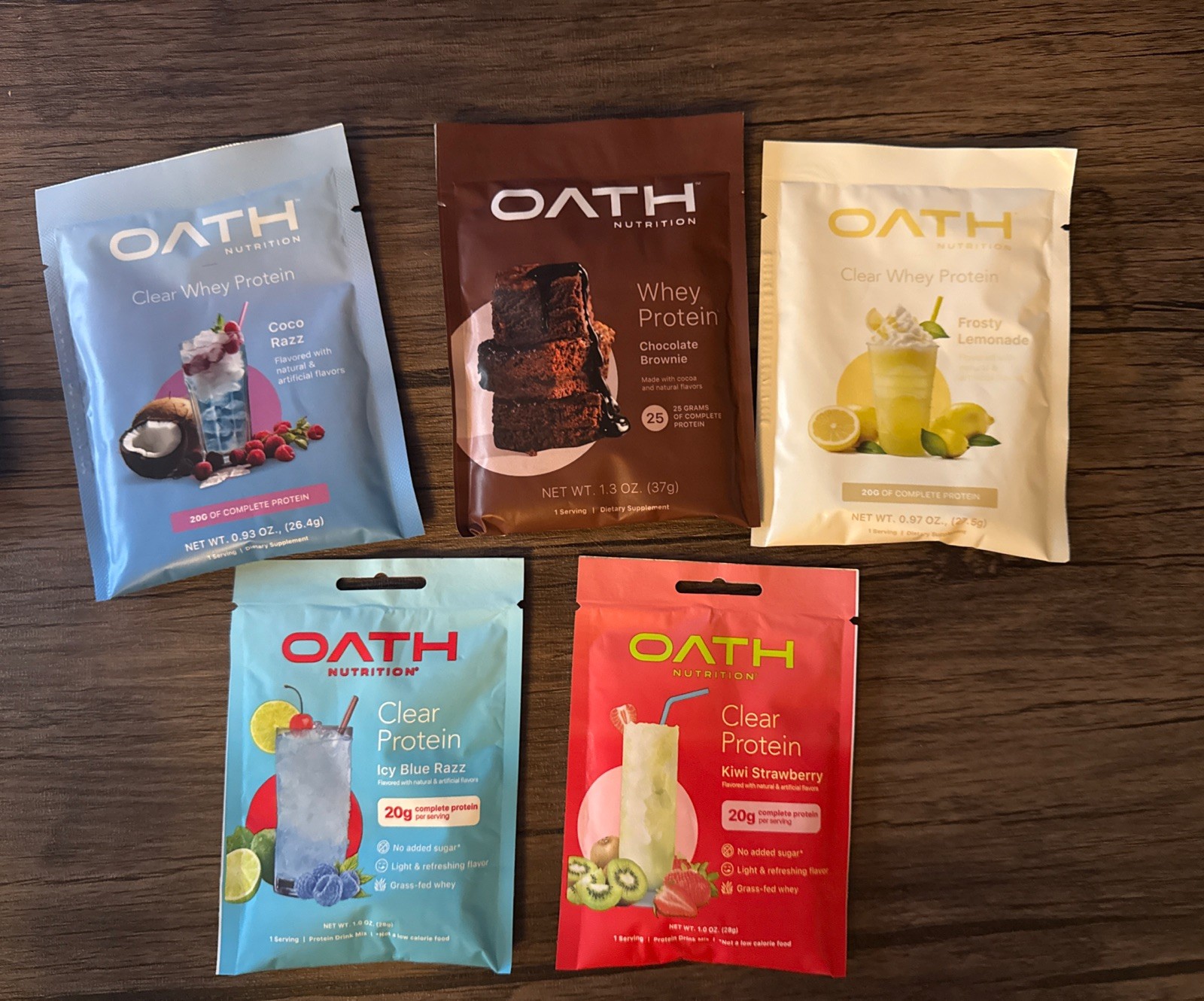Oath Nutrition Clear Whey Protein – Variety Pack 5 Count