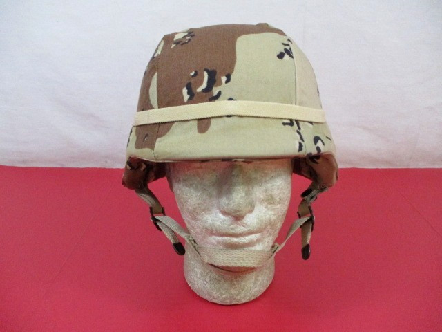 US Army PASGT Ground Troop Helmet w/Desert Camo Helmet Cover - Small - XLNT #2