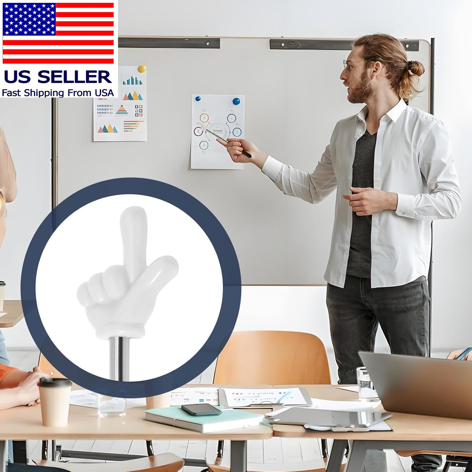 2 Pack Telescoping Teachers Pointer - Versatile Retractable Hand Pointers for Te