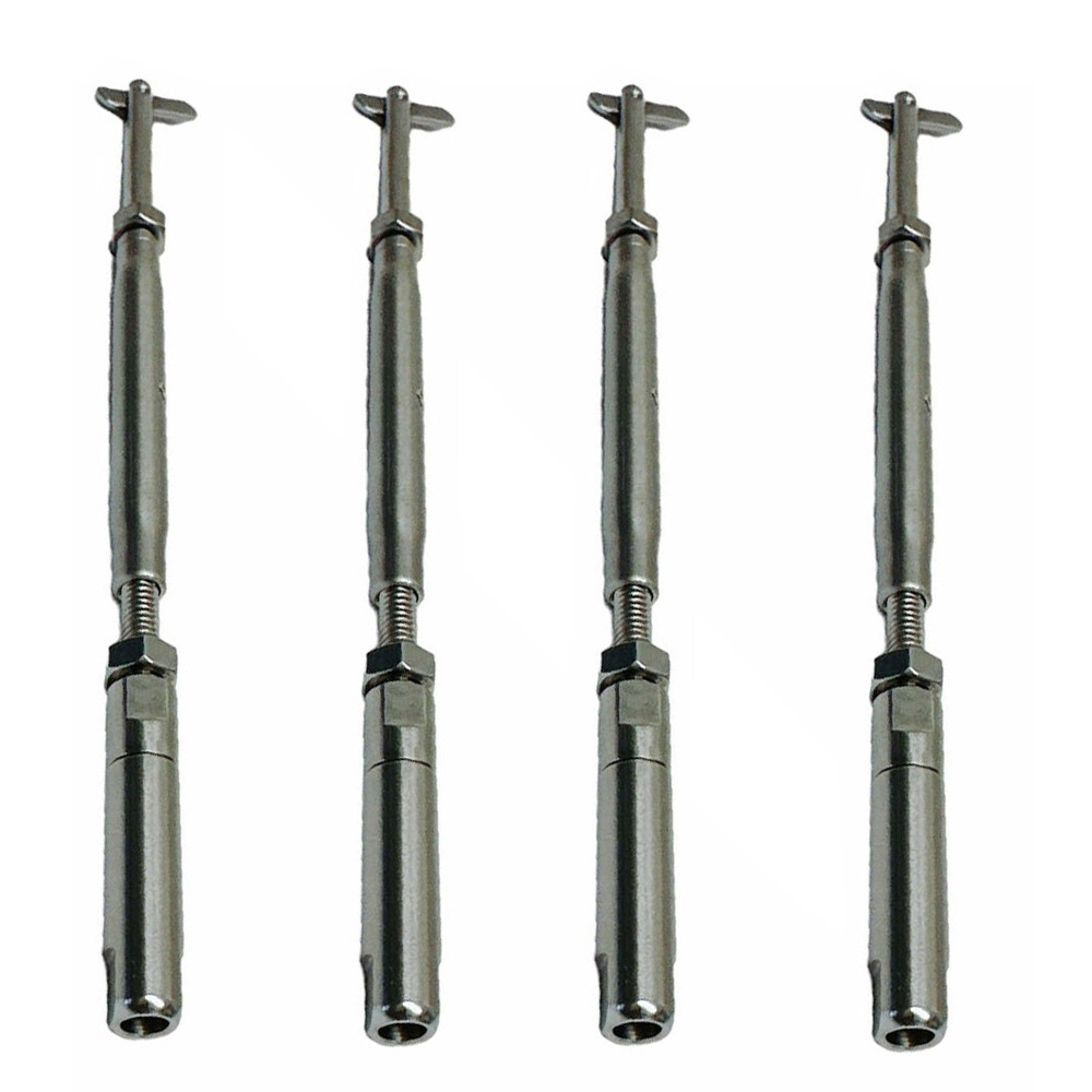 Marine Stainless Steel Push And Go Drop Pin Turnbuckle For 3/16" Cable PACK 4