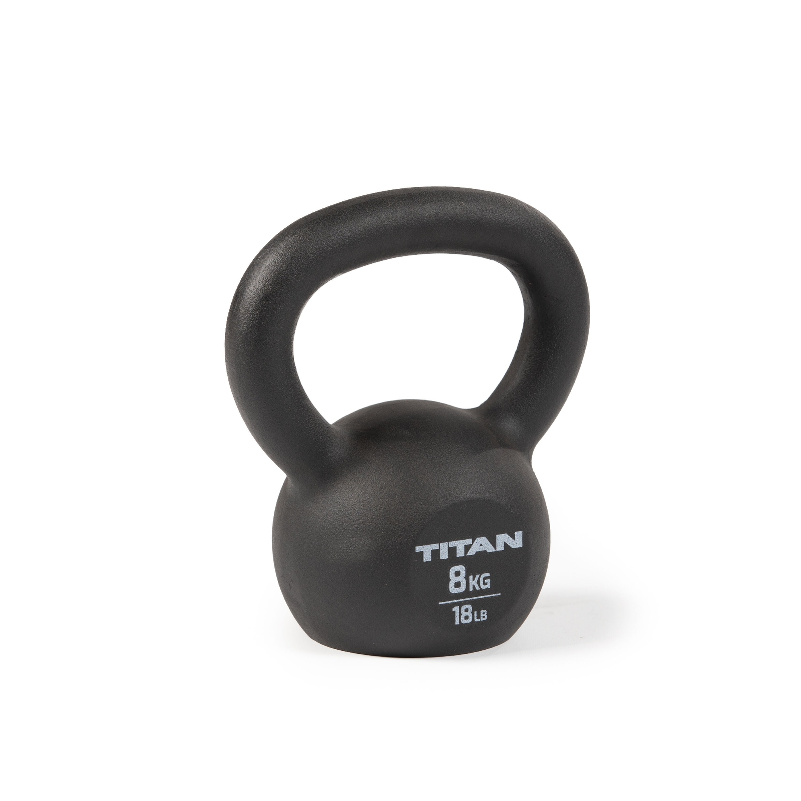 Titan Fitness 8 KG Cast Iron Kettlebell, Single Piece Casting, KG and LB Marking