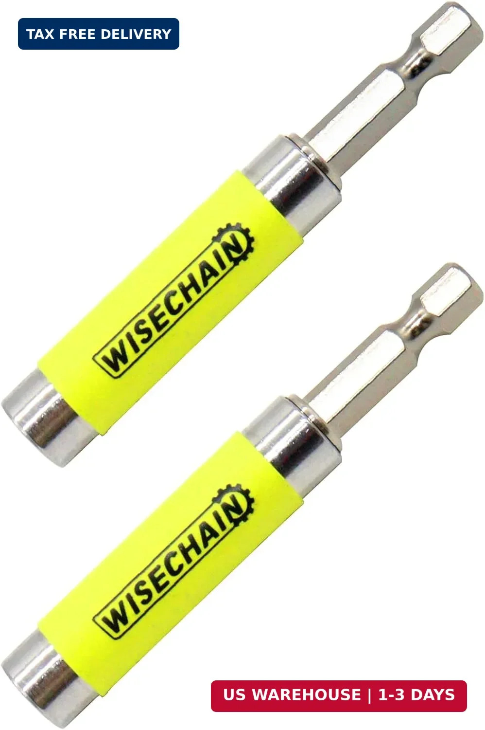 2-Pack Quick Release Magnetic Drive Guide Drill Bit Holder Easy and Secure Bit C