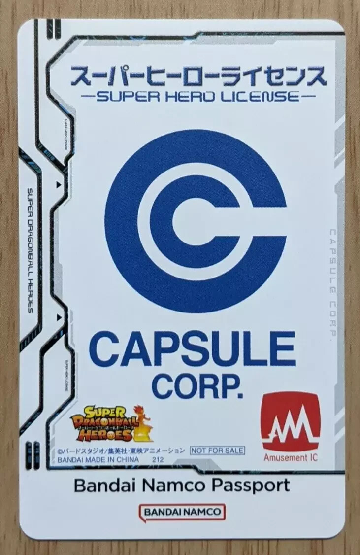 Bandai Namco BANAPASSPORT Card Super Dragon Ball Heroes bana pass Amusement IC