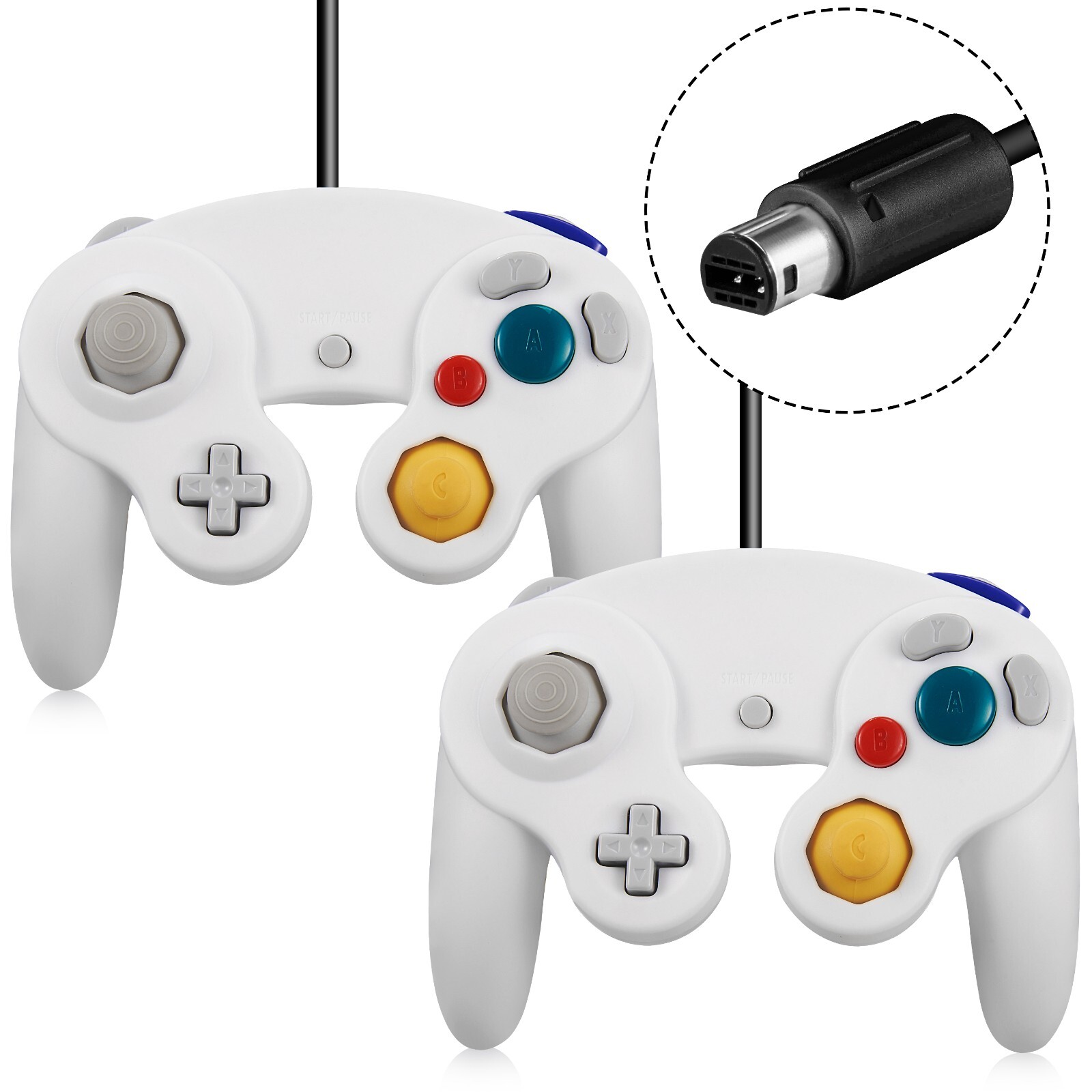 2Pack Gamecube Controller Classic Wired Controller for Nintendo Gamecube Console