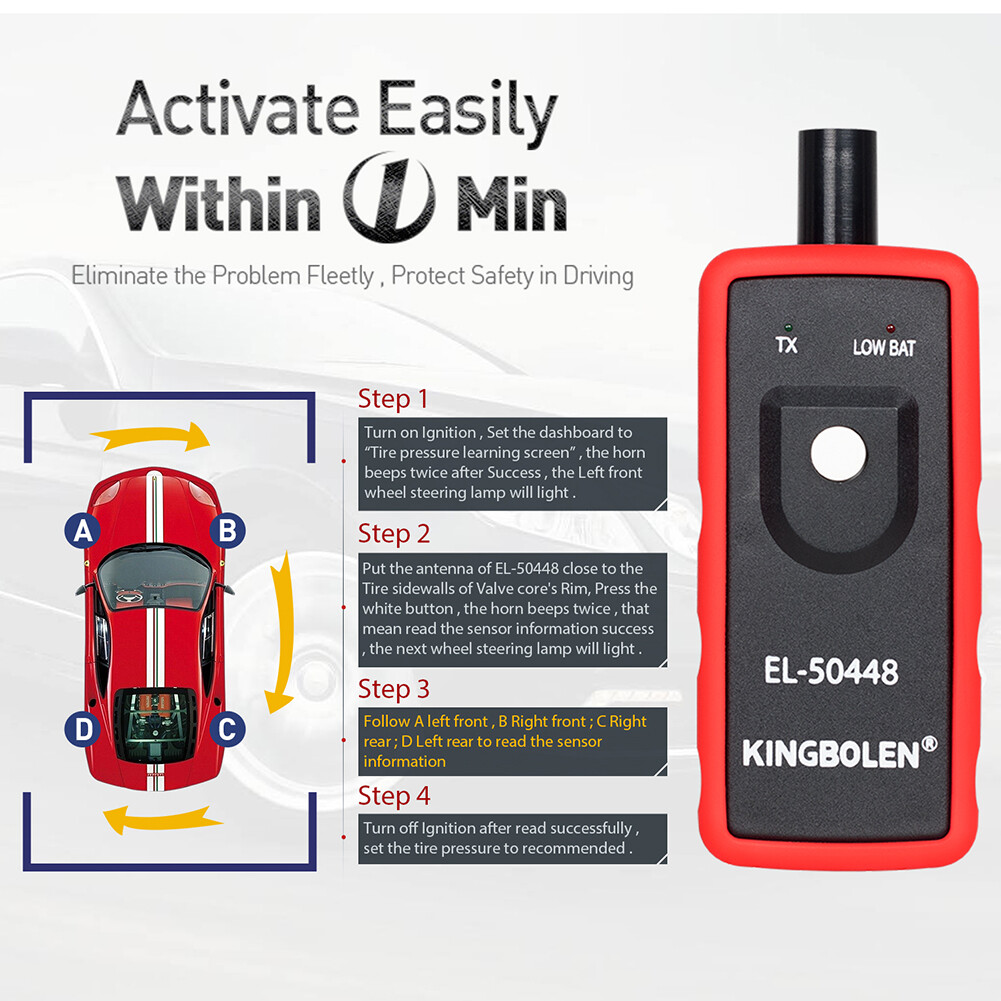 EL-50448 TPMS Relearn Tool Reset Tool Auto Tire Pressure Sensor For GM Vehicles