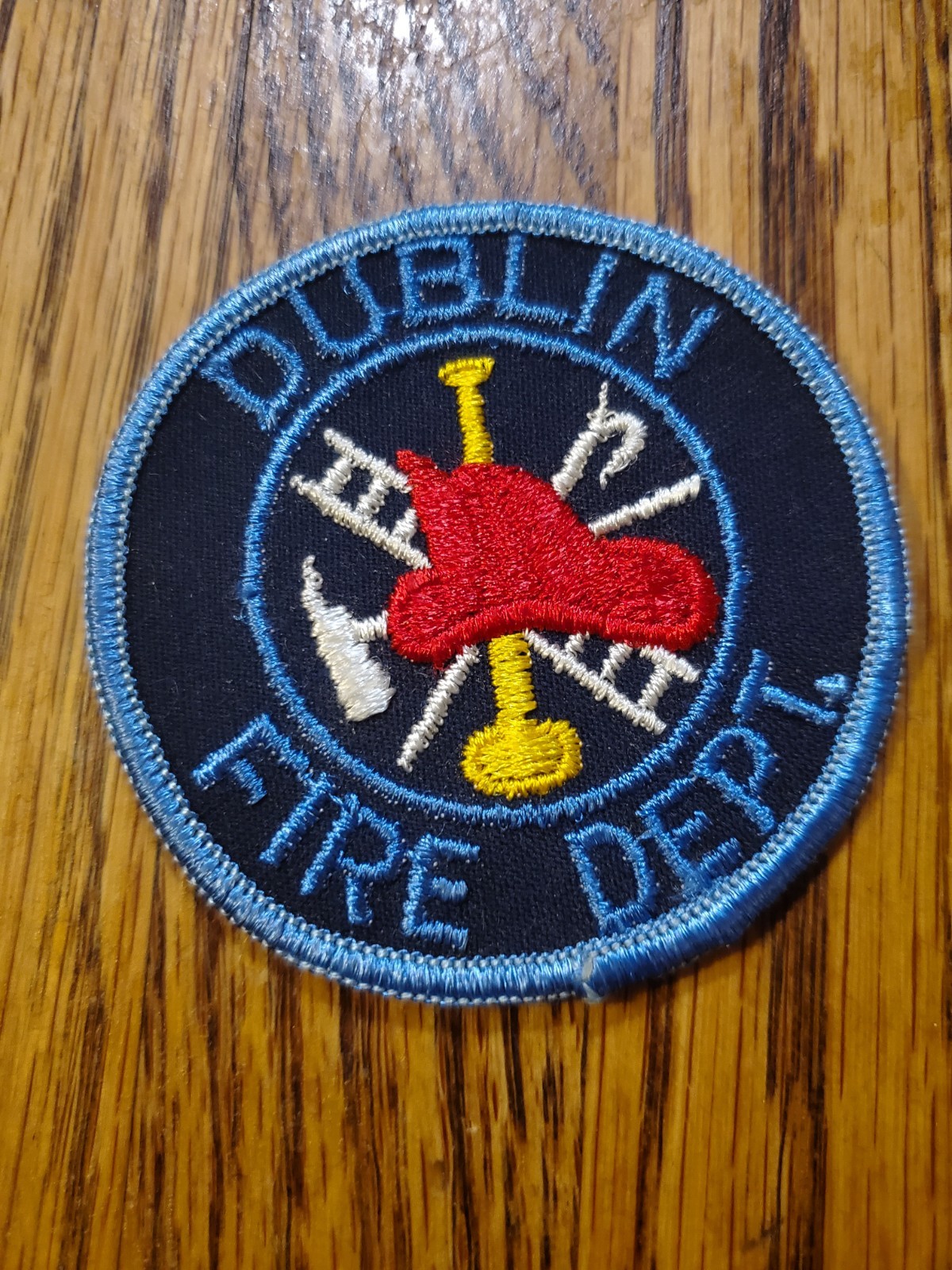 Vintage Dublin Fire Department patch, likely from Dublin, Georgia