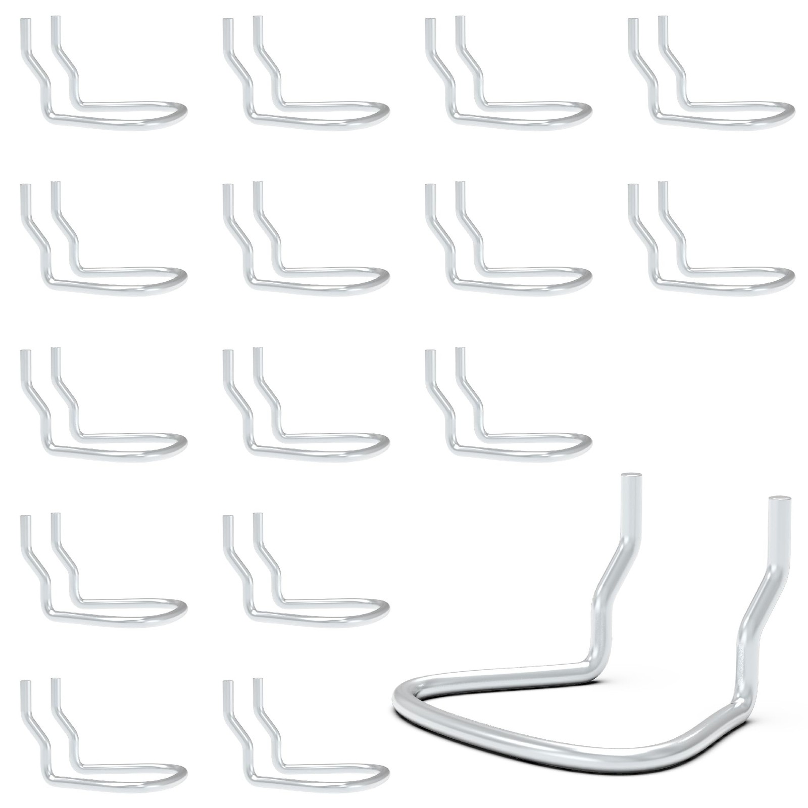 HUHOLE 16 Pack Silver Ring Style Pegboard Pliers Holders | Tool Holders for 1...