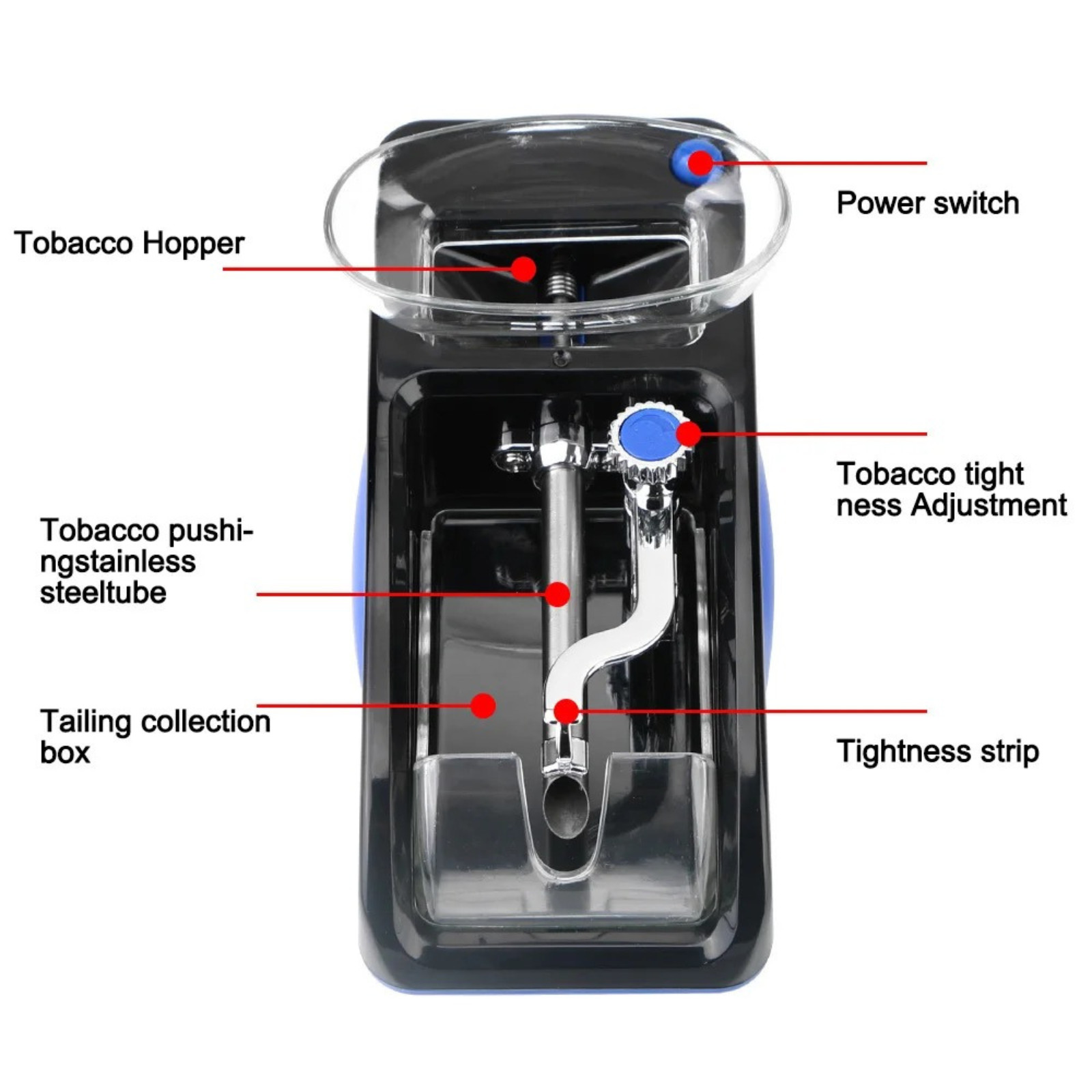 Automatic Electric Cigarette Rolling Machine Tobacco Injector Roller Maker Tool