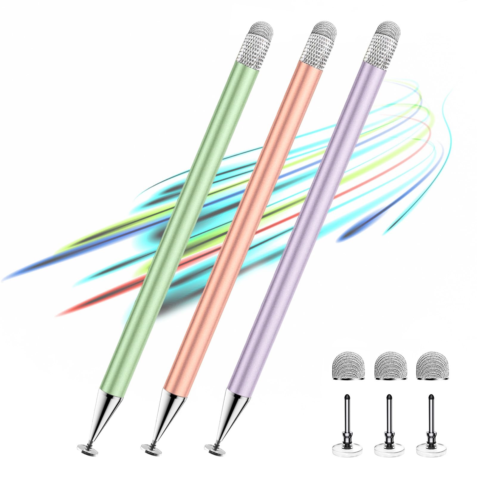 Stylus Pen for Touchscreen,3pcs 2in1 High Precision Sensitivity Stylus, Suitable