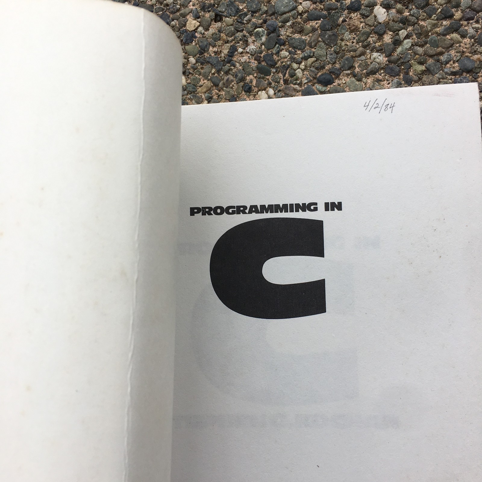 Vtg Tech Book 1983 "Programming in C" Stephen Kochan Computer Code Hayden