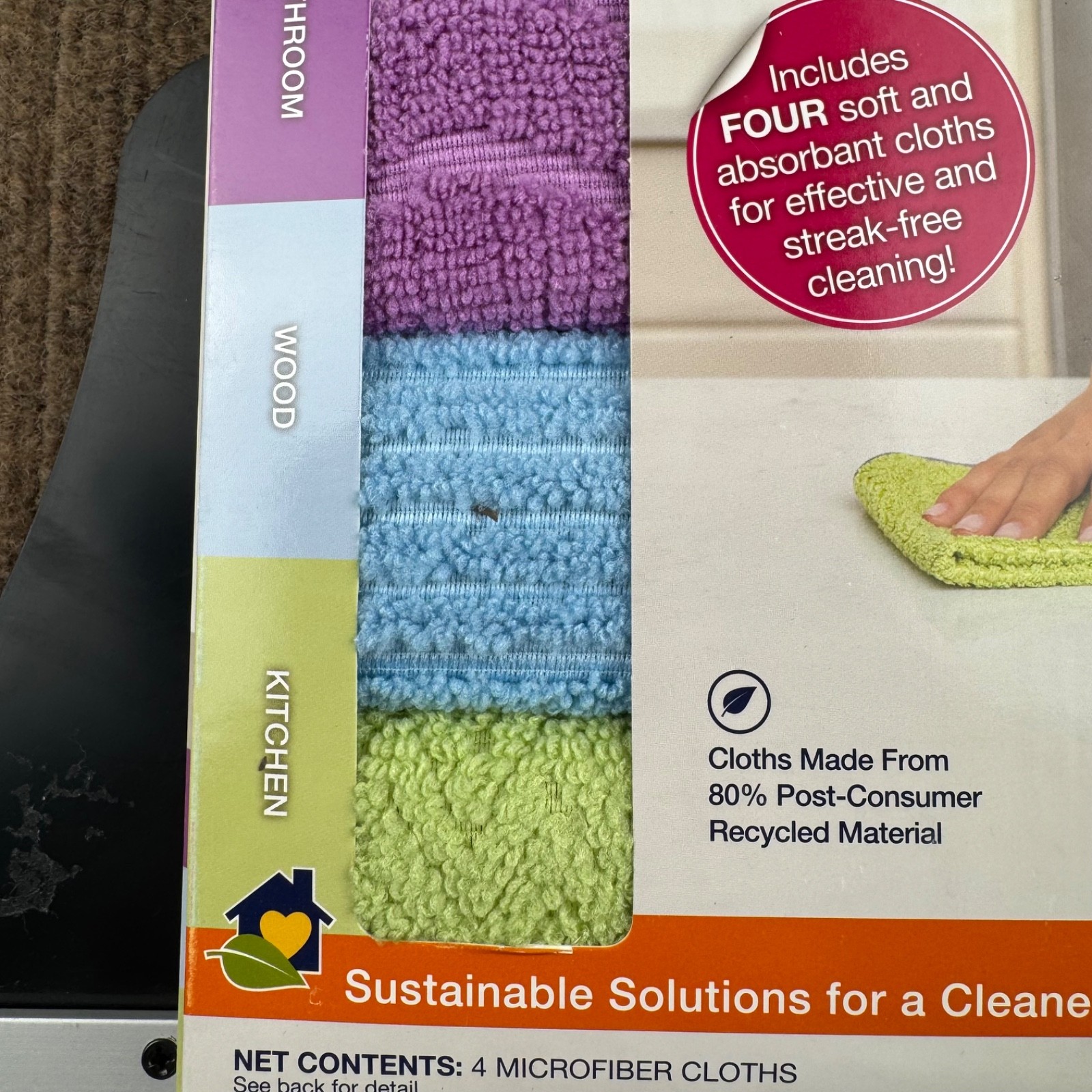 BONA ® Microfiber Cleaning Cloths Multipack 4 Count MultiSurface