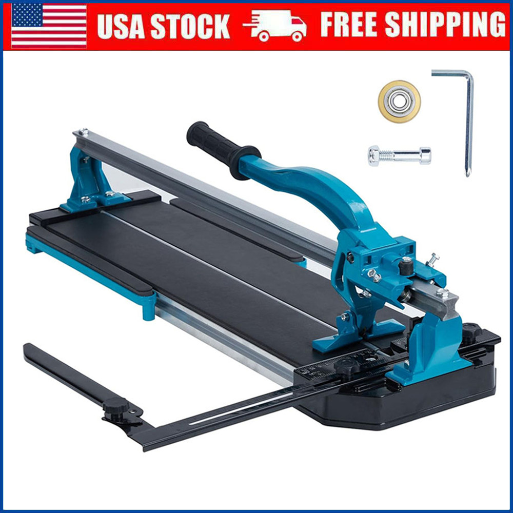 24''/32''/48'' Manual Tile Cutter with Laser Guide, Single Rail & Non-Slip Base